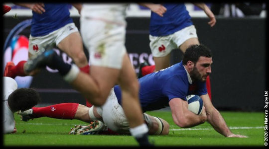 France vs England Charles Ollivon try 6Ns 2020